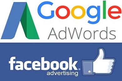 Anúncios Google Adwords e Facebook
